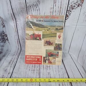 Vintage International Harvester memorabilia spring on the farm 10x13.5"